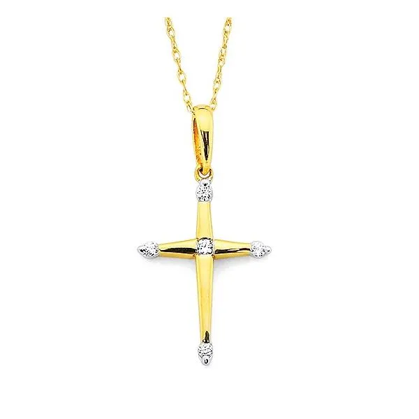 0.06 CT Diamond Cross Pendant