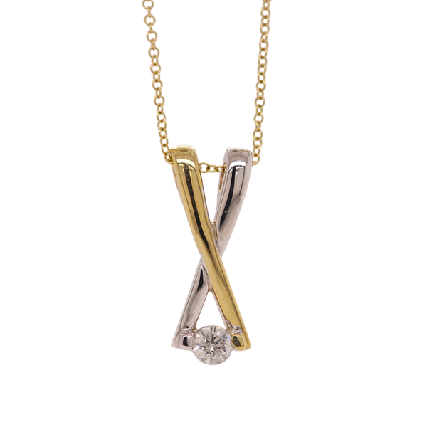 0.25 CT Two Tone Diamond Pendant Rasmussen Diamonds Mount Pleasant, WI