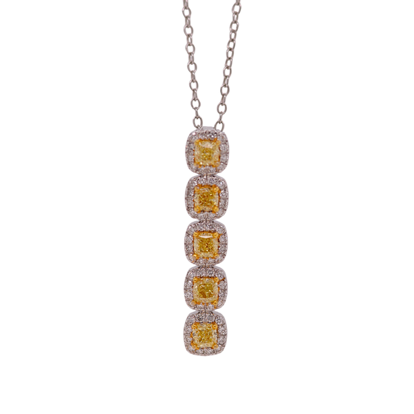 0.96 CT Yellow And White Diamond Pendant Rasmussen Diamonds Mount Pleasant, WI
