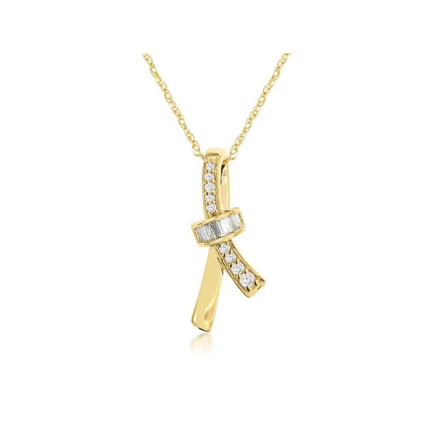 Ribbon Style Diamond Pendant Rasmussen Diamonds Mount Pleasant, WI