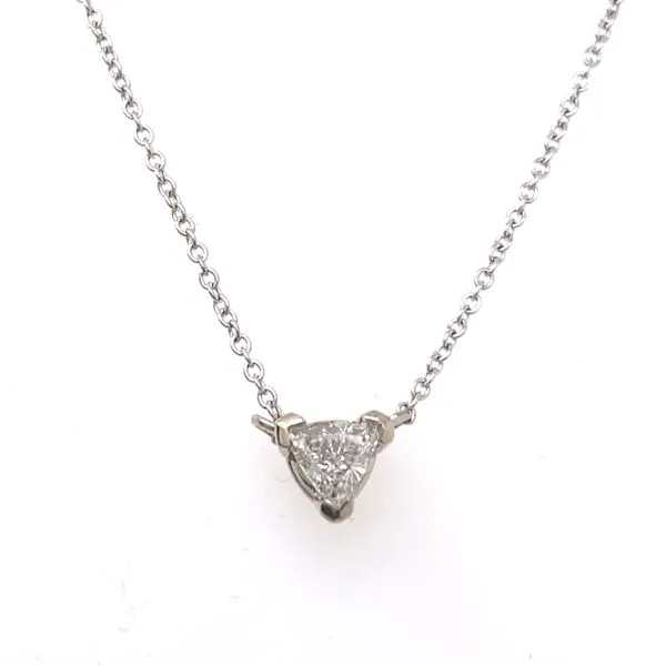 TRILLION CUT DIAMOND SOLITAIRE NECKLACE .26CT Rasmussen Diamonds Mount Pleasant, WI