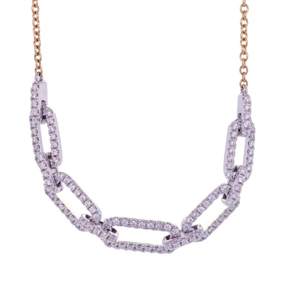 Two Tone Diamond Link Necklace Rasmussen Diamonds Mount Pleasant, WI