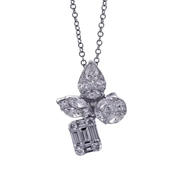 Cluster Diamond Drop Necklace Rasmussen Diamonds Mount Pleasant, WI