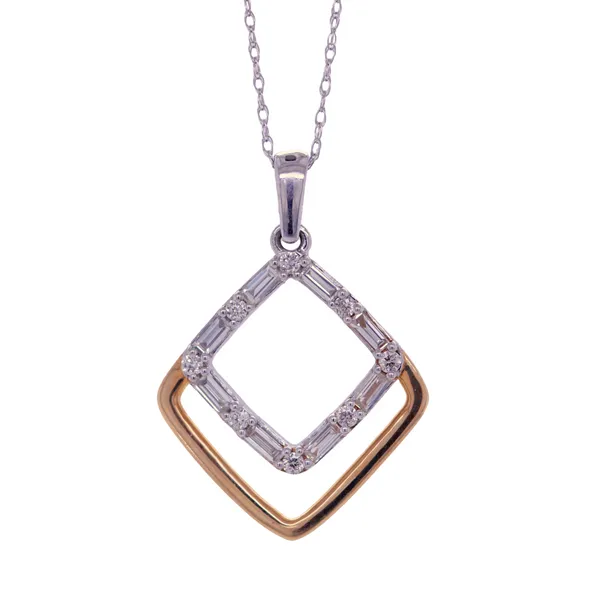 Two-Tone Diamond Pendant Rasmussen Diamonds Mount Pleasant, WI