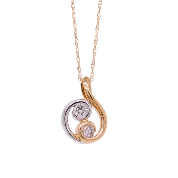 Split Gold Diamond Pendant Rasmussen Diamonds Mount Pleasant, WI