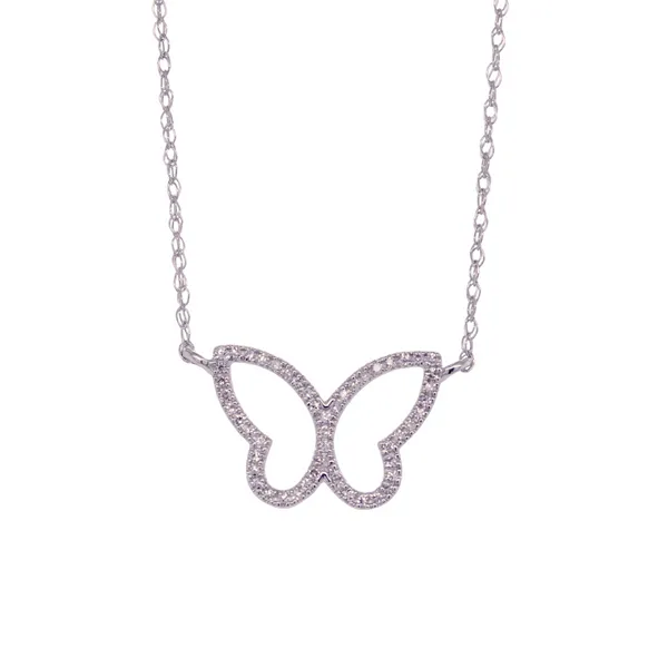 Diamond Butterfly Necklace Rasmussen Diamonds Mount Pleasant, WI