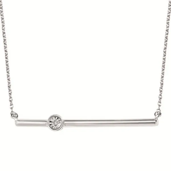 0.01 CT Diamond Bar Necklace Rasmussen Diamonds Mount Pleasant, WI