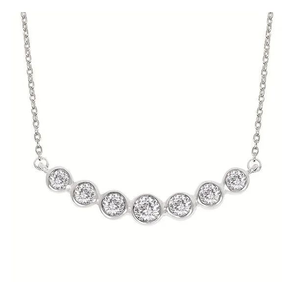 1/2 CTW Diamond Curved Necklace