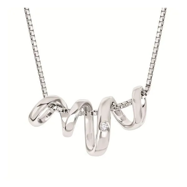 Diamond Swirly Pendant