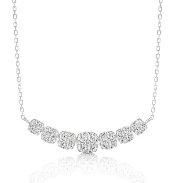 1.34 CTW Diamond Cluster Necklace Rasmussen Diamonds Mount Pleasant, WI