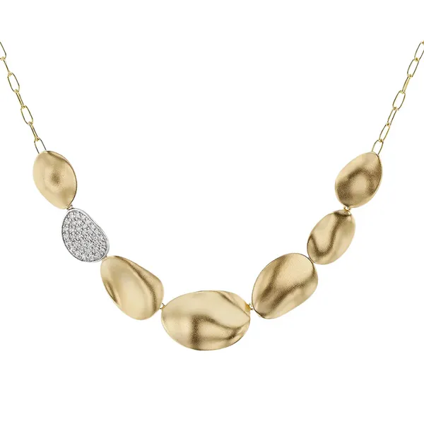 Diamond Satin Petal Necklace Rasmussen Diamonds Mount Pleasant, WI