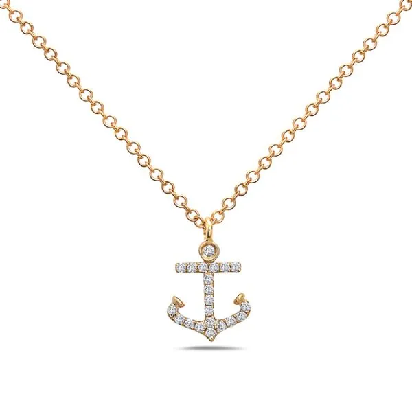 0.07 CT Diamond Anchor Necklace Rasmussen Diamonds Mount Pleasant, WI