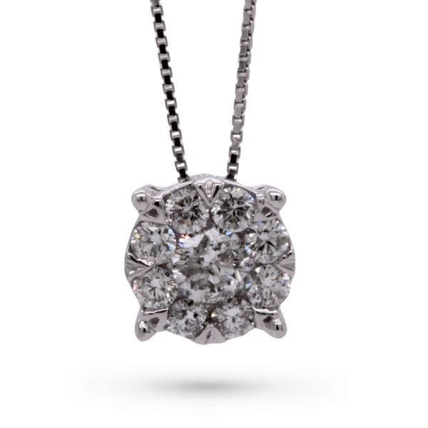 1/2 CT Diamond Cluster Necklace Rasmussen Diamonds Mount Pleasant, WI