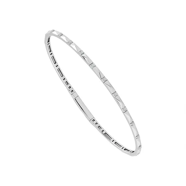 White Gold Diamond Bangle Rasmussen Diamonds Mount Pleasant, WI