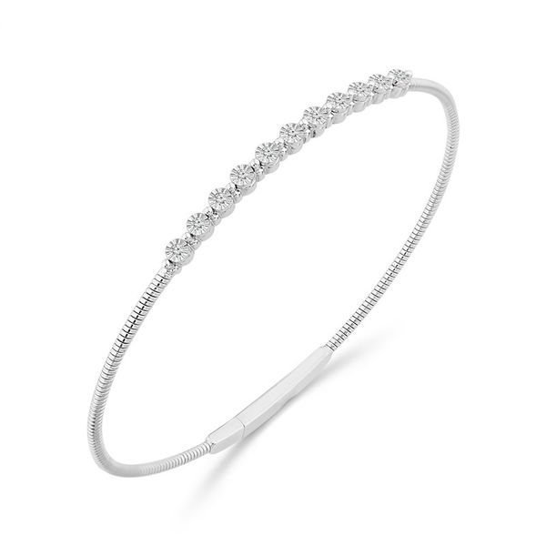 White Gold Diamond Bangle Rasmussen Diamonds Mount Pleasant, WI