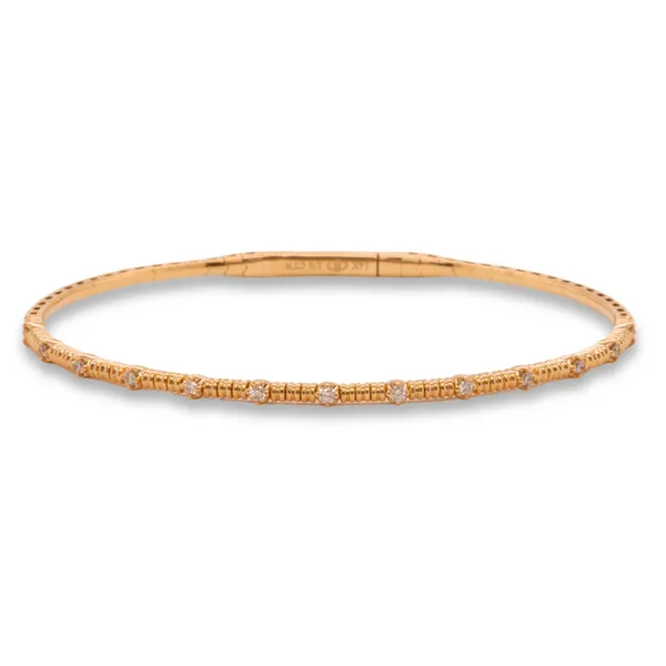Yellow Gold Diamond Bangle Rasmussen Diamonds Mount Pleasant, WI