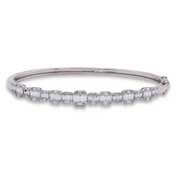 Diamond Cluster Bangle Bracelet Rasmussen Diamonds Mount Pleasant, WI
