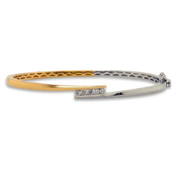 Two-Tone Diamond Bangle Rasmussen Diamonds Mount Pleasant, WI