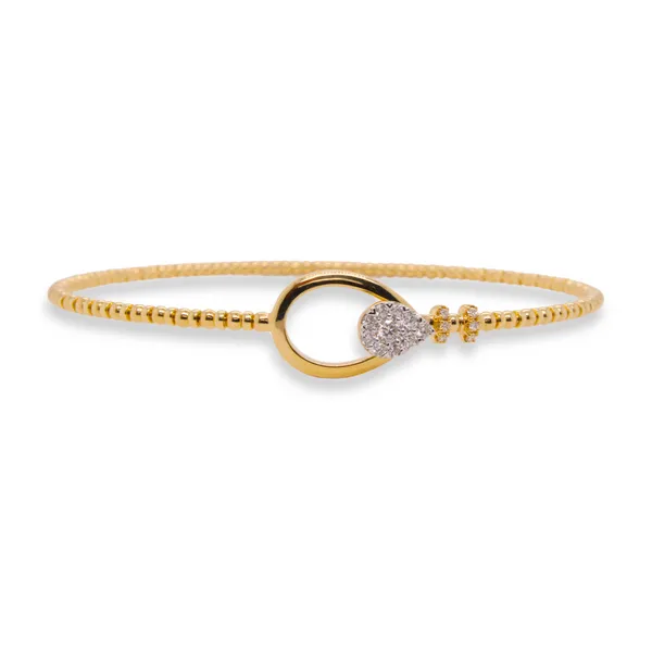 Pear Design Diamond Bangle Bracelet