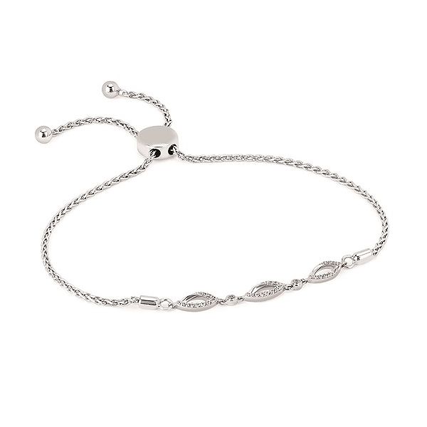 Sterling Silver And Diamond Lariat Style Bracelet Rasmussen Diamonds Mount Pleasant, WI