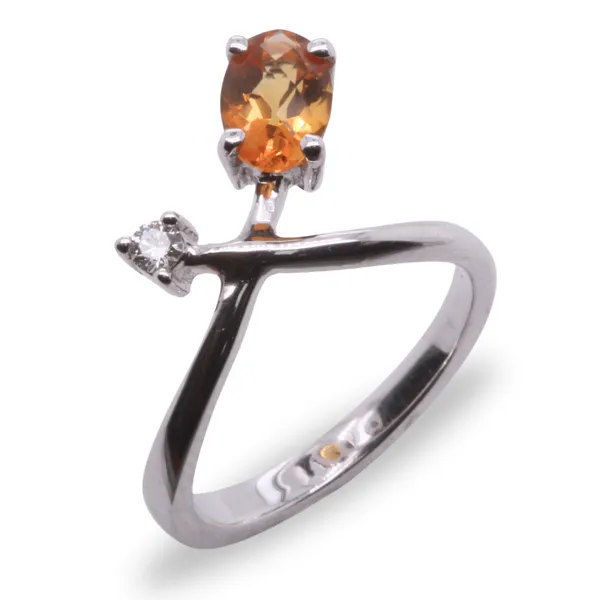 Citrine and Diamond Ring Rasmussen Diamonds Mount Pleasant, WI