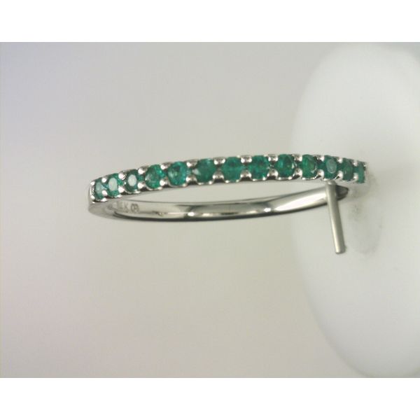White Gold and Emerald stackable birthstone ring  Rasmussen Diamonds Mount Pleasant, WI