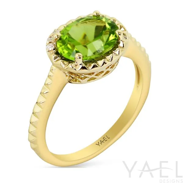 Yellow Gold Peridot Diamond Ring Rasmussen Diamonds Mount Pleasant, WI