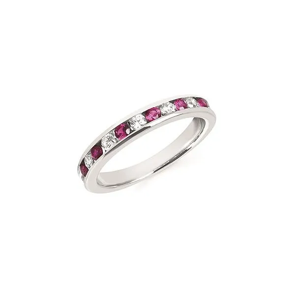 White Gold Ruby Band Rasmussen Diamonds Mount Pleasant, WI