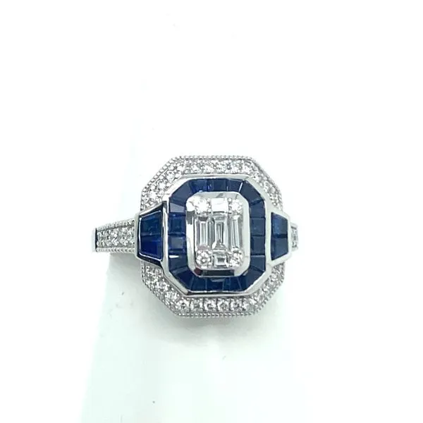 BLUE SAPPHIRE AND DIAMOND RING Rasmussen Diamonds Mount Pleasant, WI