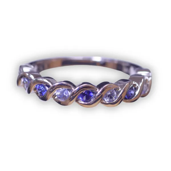 Blue Sapphire Sterling Silver Ring Rasmussen Diamonds Mount Pleasant, WI