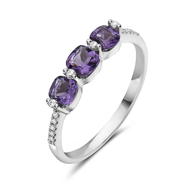 White Gold Amethyst Ring Rasmussen Diamonds Mount Pleasant, WI