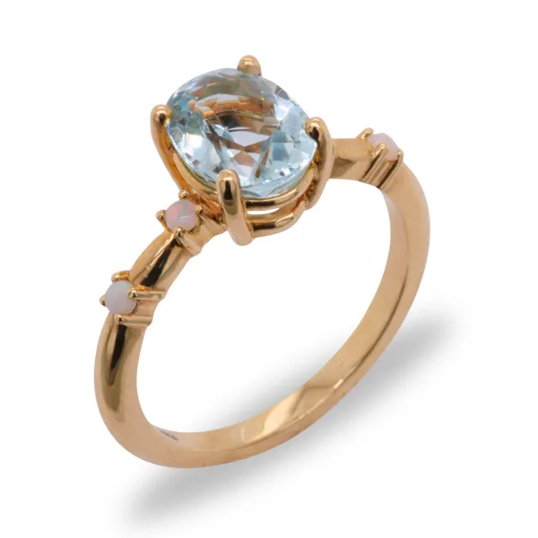 Aquamarine and Opal ring Rasmussen Diamonds Mount Pleasant, WI