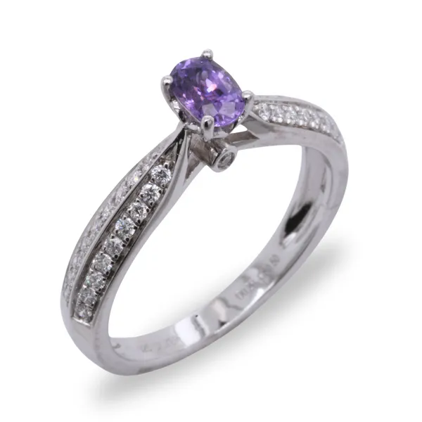 Purple Sapphire and Diamond Ring Rasmussen Diamonds Mount Pleasant, WI