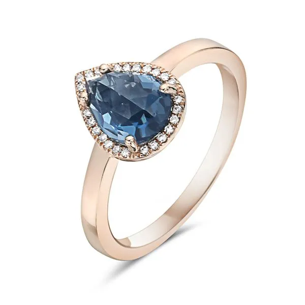 Blue Topaz and Diamond Ring Rasmussen Diamonds Mount Pleasant, WI