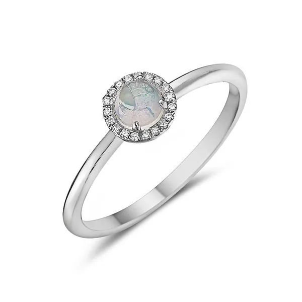 Opal and Diamond Ring Rasmussen Diamonds Mount Pleasant, WI