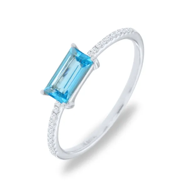 Blue Topaz And Diamond Ring Rasmussen Diamonds Mount Pleasant, WI