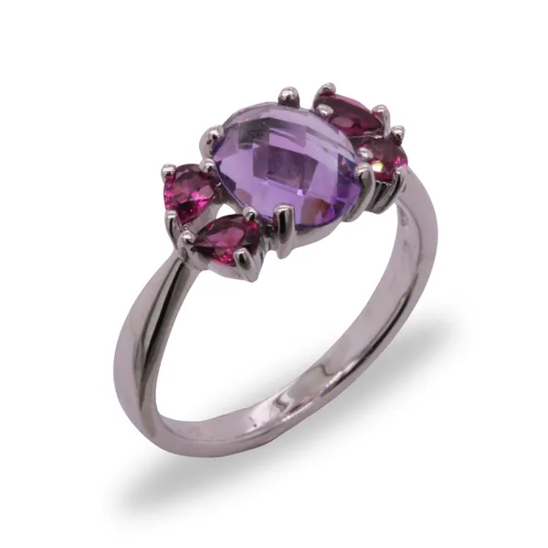 Amethyst And Rhodolite Garnet Ring Rasmussen Diamonds Mount Pleasant, WI