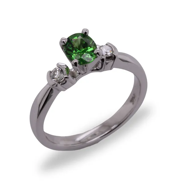 Tsavorite Garnet And Diamond Ring