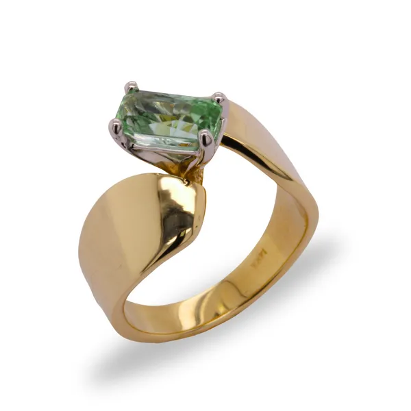Neon Mint Green Tourmaline Ring Rasmussen Diamonds Mount Pleasant, WI