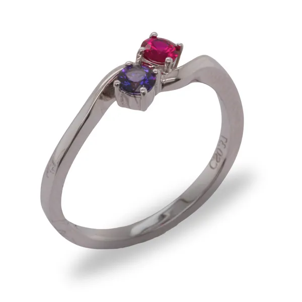 Purple Sapphire Two-Stone Ring Rasmussen Diamonds Mount Pleasant, WI