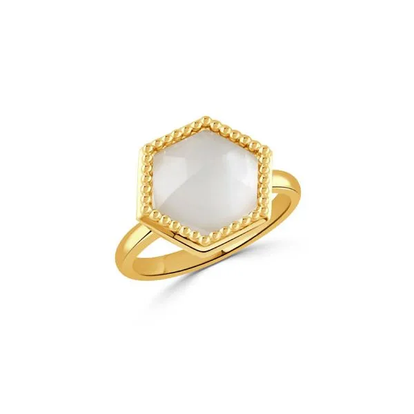 Clear Quartz and Mother of Pearl Ring Rasmussen Diamonds Mount Pleasant, WI