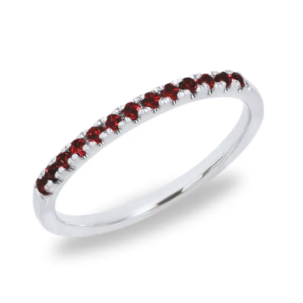 White Gold Garnet Ring Rasmussen Diamonds Mount Pleasant, WI