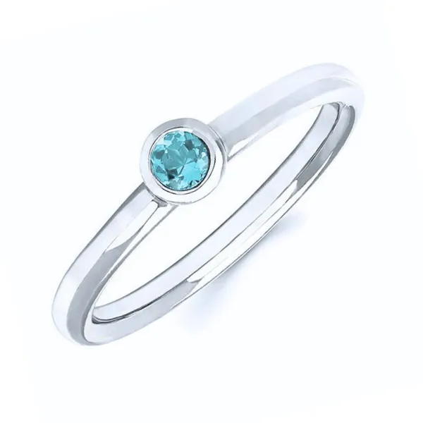 Sterling Silver Aquamarine Ring Rasmussen Diamonds Mount Pleasant, WI