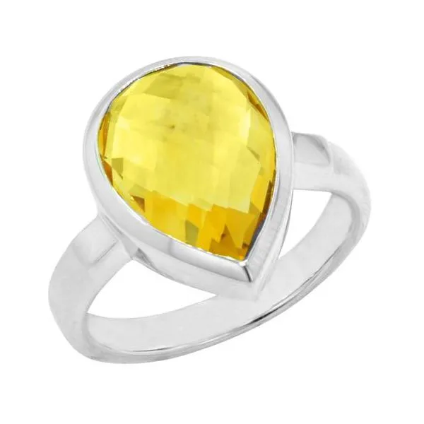 Pear Shaped Citrine Ring Rasmussen Diamonds Mount Pleasant, WI