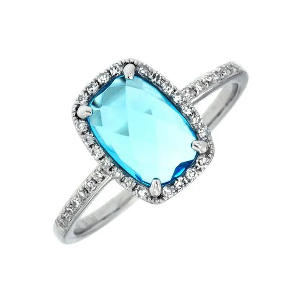 Blue Topaz And Diamond Ring Rasmussen Diamonds Mount Pleasant, WI