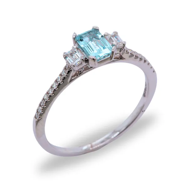 Aquamarine And Diamond Ring Rasmussen Diamonds Mount Pleasant, WI
