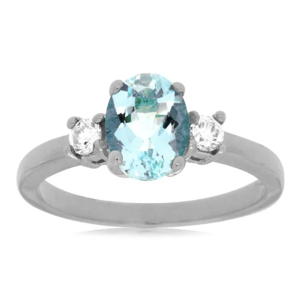 Aquamarine And Diamond Ring Rasmussen Diamonds Mount Pleasant, WI