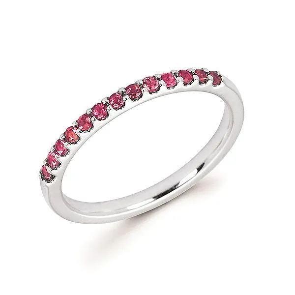 White Gold Pink Tourmaline Ring