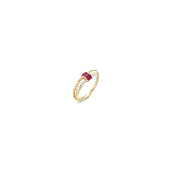 Ruby And Diamond Bypass Ring Rasmussen Diamonds Mount Pleasant, WI