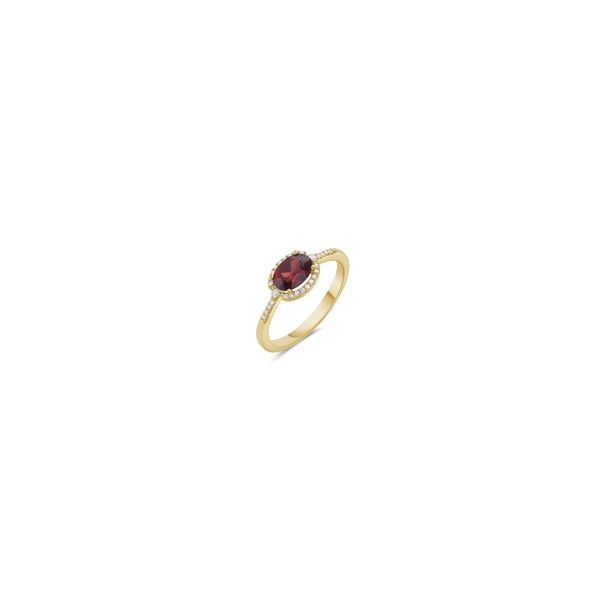 Garnet And Diamond Ring Rasmussen Diamonds Mount Pleasant, WI